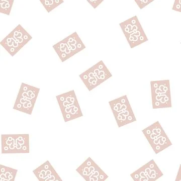 Rorschach test glyph vector seamless pattern black 库存插图
