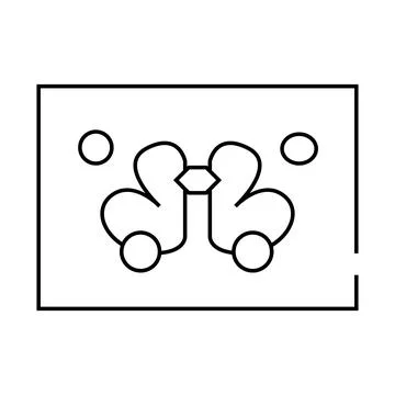 Rorschach test line icon vector illustration flat Illustrazione stock
