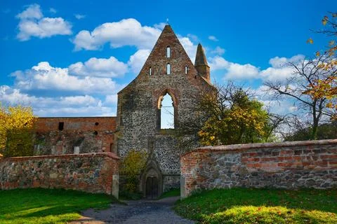 The Rosa Coeli monastery. Ancient catholic ruin of women monastery near Dol.. Stock-Fotos