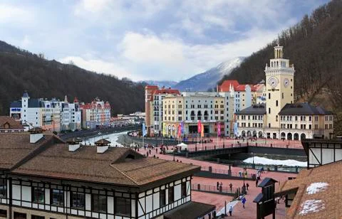 Rosa Khutor Alpine Resort Fotos de archivo
