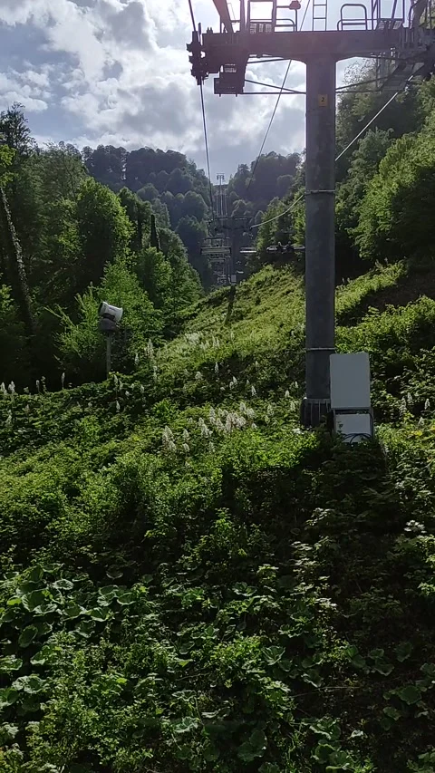 Rosa Khutor Alpine ski resort in Krasnodar Krai. Stock Footage 276432676