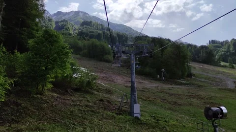 Rosa Khutor Alpine ski resort in Krasnodar Krai. Stock Footage 276432733