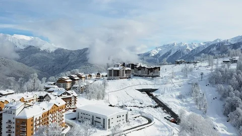 Rosa Khutor ski resort, Sochi, Krasnaya Polyana. Vidéo 101526593