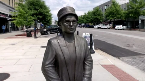 Rosa Parks statue in Montgomery, Alabama... | Stock Video | Pond5