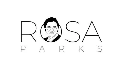 Rosa parks text with her face illustration concept vector stock Stock Illustration