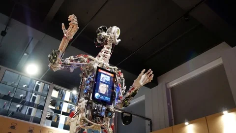  ROSA Rob's Open Source Android at Exhibition Science Museum Stock-Footage 116685924