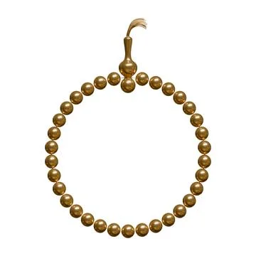 Rosary 3D Render Design Element Front View Stock Illustration