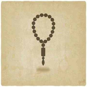 Rosary old background Stock Illustration