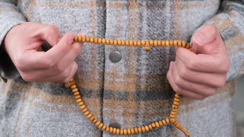 Rosary Praying Ramadan Stock Footage 269903944