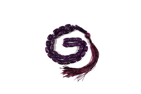 Rosary on white background. Stock Photos