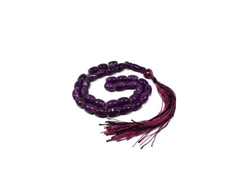Rosary on white background. Stock Photos