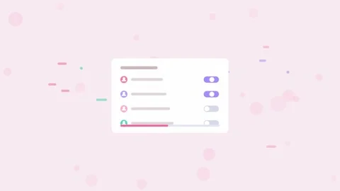 Rose Access Permissions Flat Design Seamless Loop Animated Background For Stock Footage 342458320