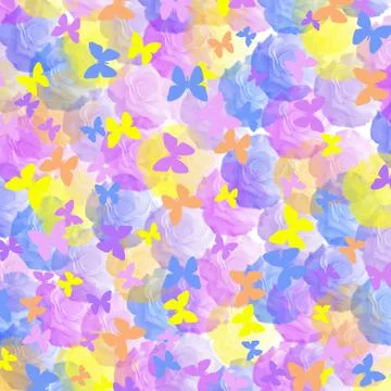 Rose and batterfly Stock Illustration