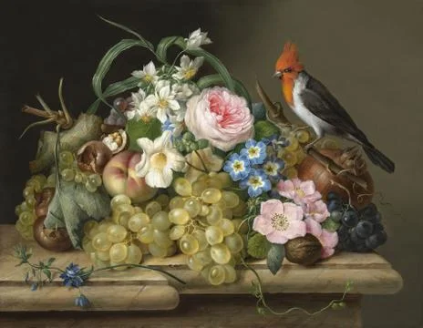 Rose and bird. Stock Illustration