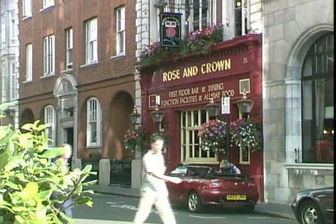 Rose and Crown Pub Stock Footage 820059