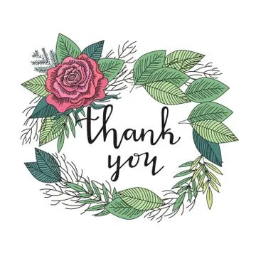 Rose and leafs wreath vector Stock Illustration
