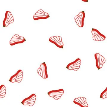 Rose apple isometric icon seamless pattern Illustrazione stock