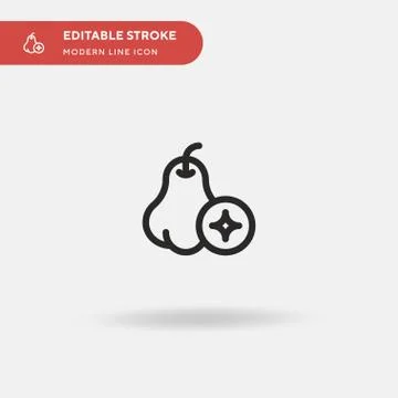 Rose Apple Simple vector icon. Illustration symbol design template for web mo Illustrazione stock