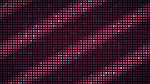 Rose aqua diagonal wave LED grid background, dot matrix display motion loop Stock Footage 342634512