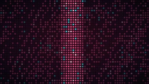 Rose aqua scanning sweep LED grid background, dot matrix display motion loop Stock Footage 342634326