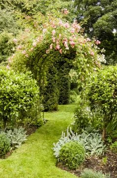 Rose archway Stock Photos