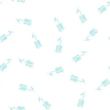 Rose aromatic flower glyph vector seamless pattern Stock Illustration