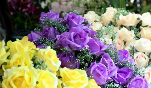 Rose artificial flower Stock Photos