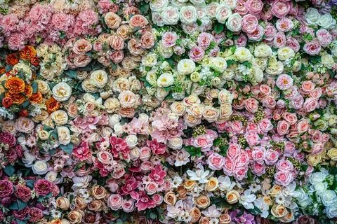 Rose artificial flowers Stock Photos