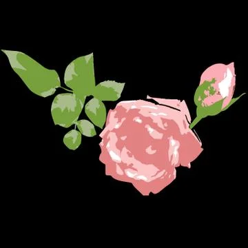 Rose artistic abstract handdraw vector design  Illustrazione stock