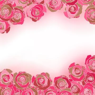 Rose background with copyspace Stock Illustration