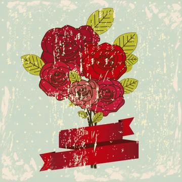 Rose background, Vector Design 스톡 일러스트