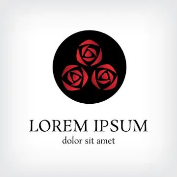 Rose bonquet vector logo design template Stock Illustration