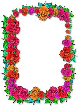 Rose Border Design Stock-Illustration