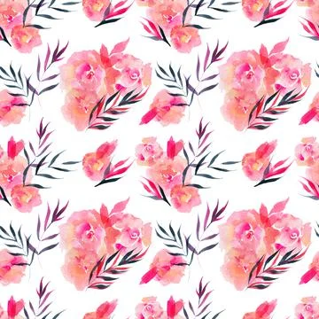 Rose bouquet seamless pattern Stock Illustration