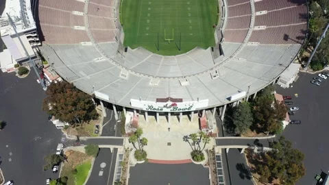 Rose Bowl aerial drone footage Stock Footage
