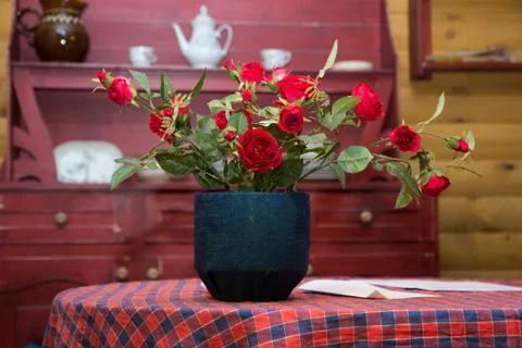 The rose bowl is on the table Stock Photos