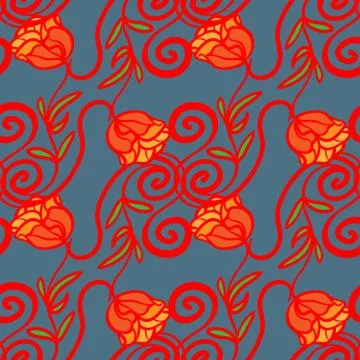 Rose bright ornament Stock Illustration