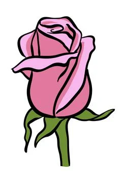 Rose Bud vector image Stock Illustration