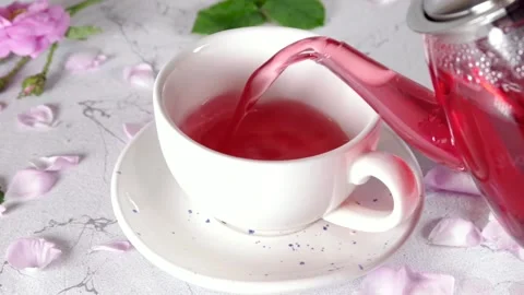 Rose buds tea Stock Footage 197378598
