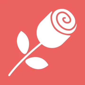 Rose button Icon Stock Illustration