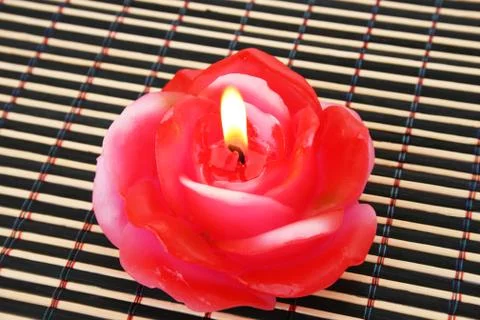 Rose candle Stock Photos