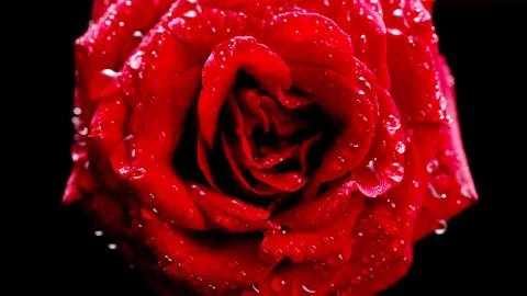 Rose close-up on a black background Stock Photos