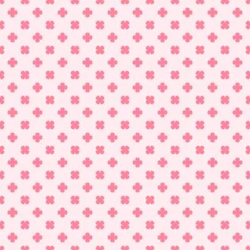 Rose clover pattern. Seamless vector background Stock Illustration
