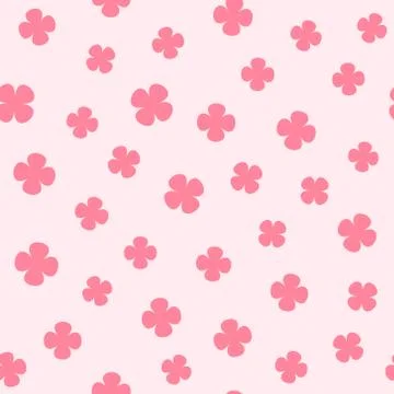 Rose clover pattern. Seamless vector background Stock Illustration