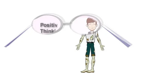 Rose Colored Glasses (Positive Thinking): Loop Animation Video stock 43111833