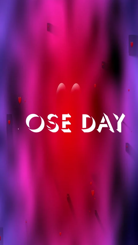 Rose Day Text Animation – Romantic Rose Day Message | Heartfelt Love Text. Stock Footage 300671282