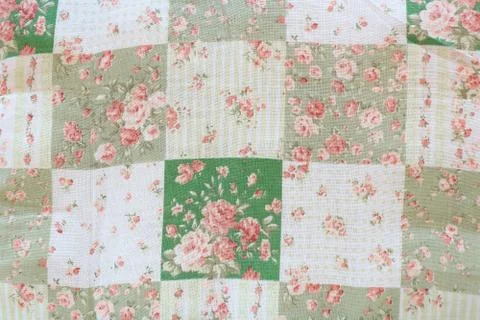 Rose design seamless pattern on fabric background Stock Photos