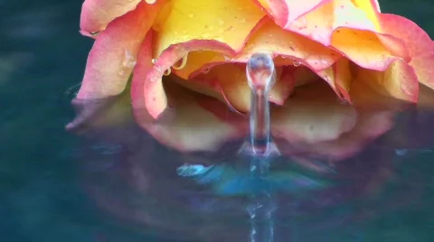 Rose Drops Stock Footage