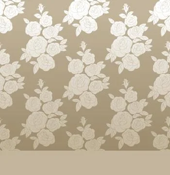 Rose elegant vintage seamless pattern Stock Illustration