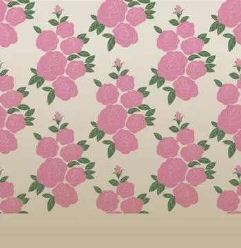 Rose elegant vintage seamless pattern Stock Illustration